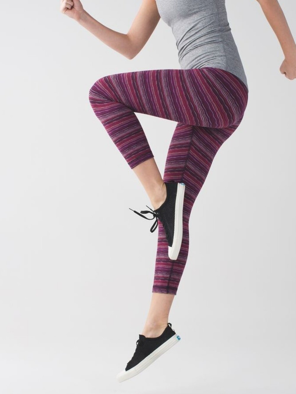 Lululemon Wunder Under Crop (Hi-Rise)Space Dye Twist Regal Plum Alarming Size 4